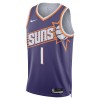 Män Phoenix Suns Tröja Devin Booker Nike 2023-24 Icon Edition Lila Swingman